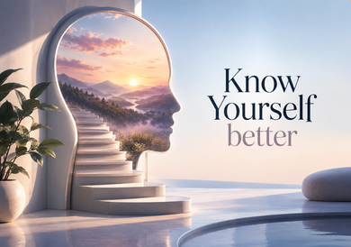 Know yourself better concept representing self-discovery, inner reflection, personal growth, and the
