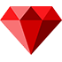 Ruby on Rails diamond logo